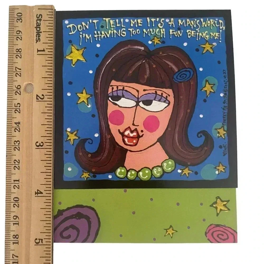 FRIENDSHIP Funny Brunette Girl Greeting Cards VTG Leanin' Tree‎ Lori Wiseman NOS